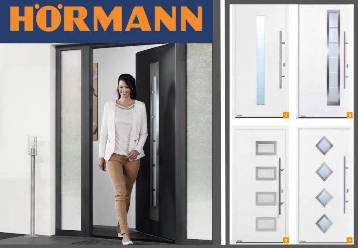 Новые стильные мотивы входных дверей Hormann Thermo65 — 2021