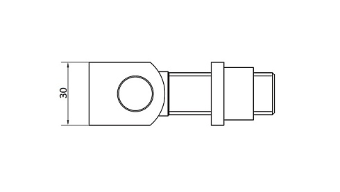 Комплектующие для распашных ворот Петля CAME H 18 регулируемая с гайкой, 42-68 мм, М18, приваривание в Хадыженске