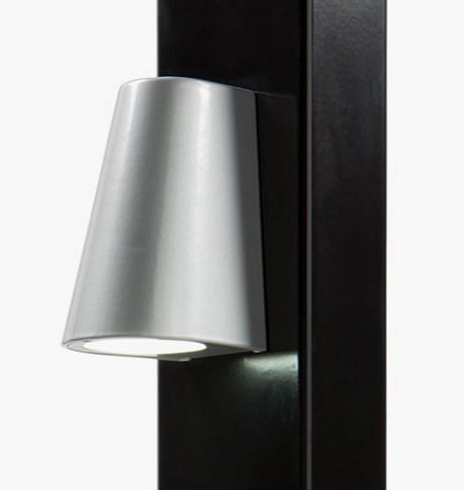 Заказать Элегантное LED-освещение Locinox (Бельгия) TRICONE для ворот, цвета zilver и 9005 (черный) в Хадыженске